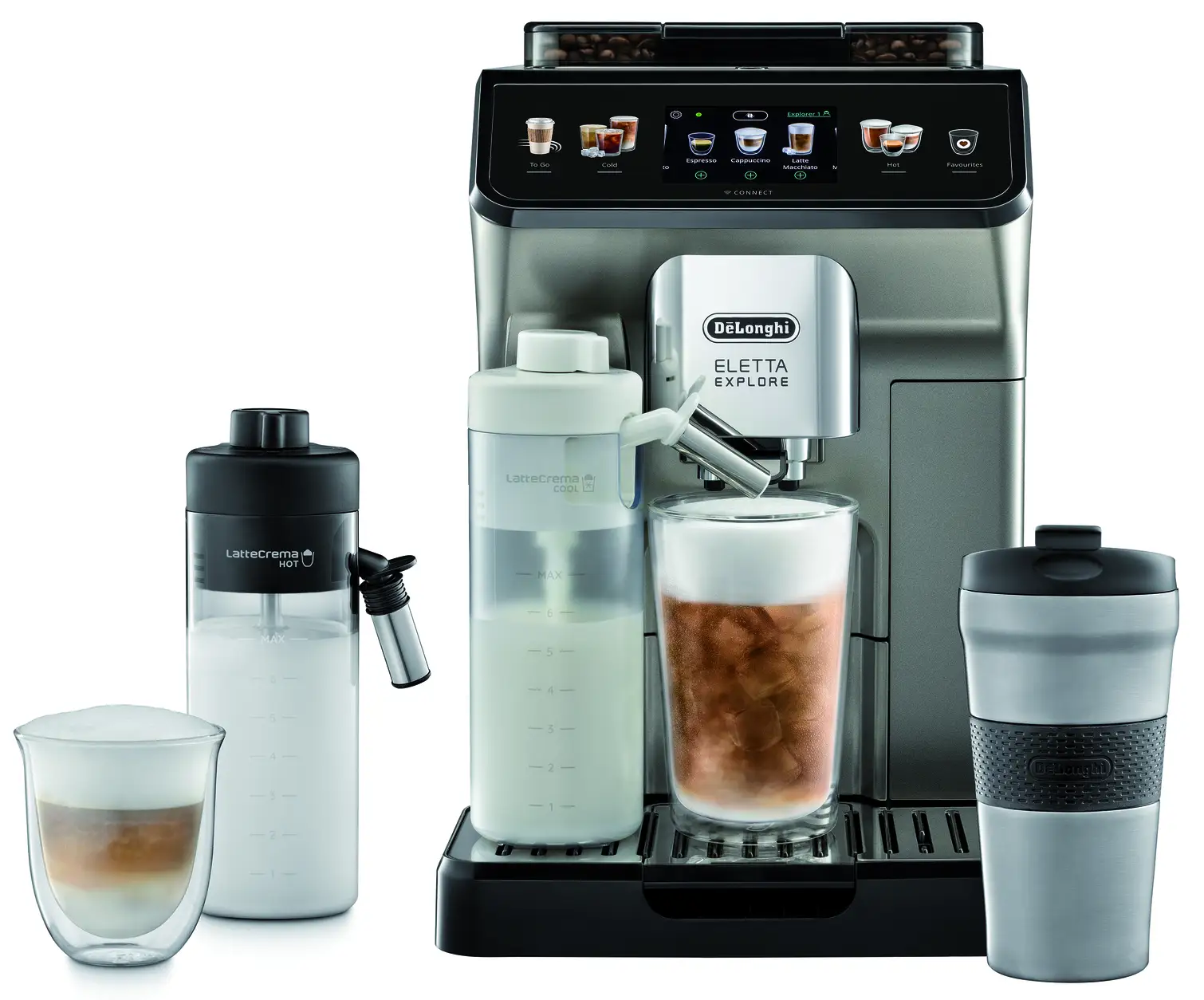 De'Longhi Eletta Explore ECAM450.86.T Kaffemaskine Rustfrit Stål