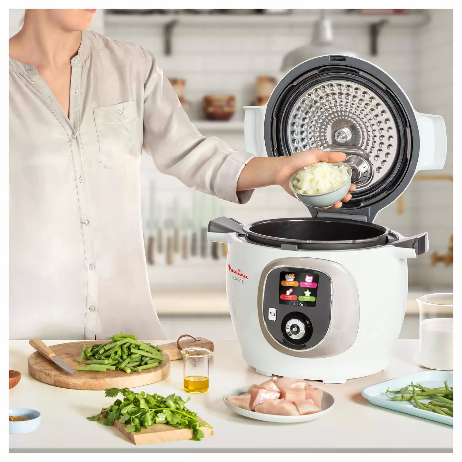 Moulinex CE85BA Cookeo+ Multikoger Hvid – Image 3