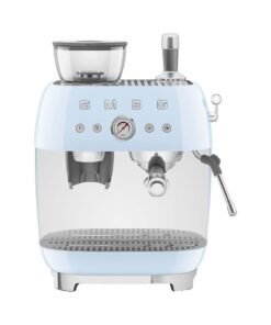 Alternative view of Smeg EGF03BLEU Espressomaskine i 50'er-stil, pastelblå