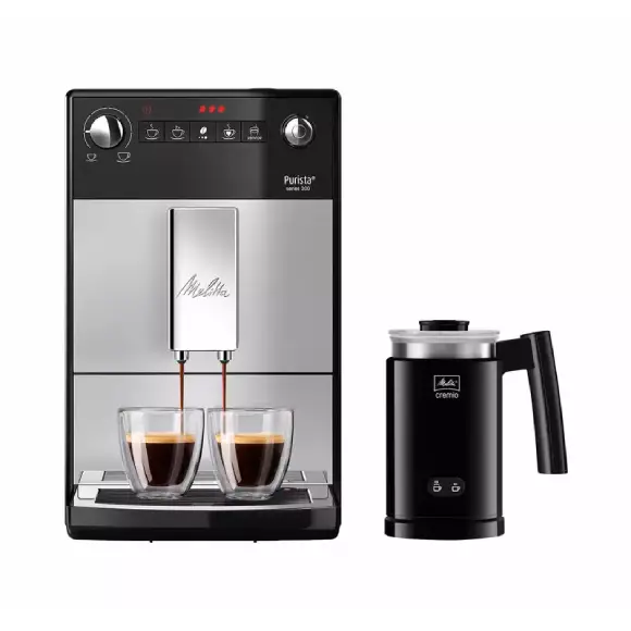 Melitta Purista Series 300 kaffemaskine med Cremio mælkeskummer