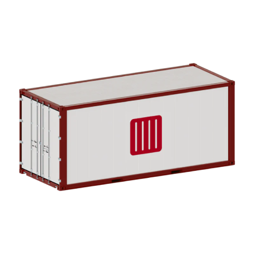 20-fods isoleret tørcontainer