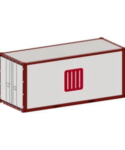 Alternative view of 20-fods isoleret tørcontainer